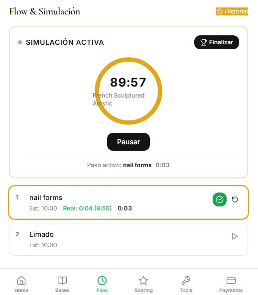 Cronómetro y Flow